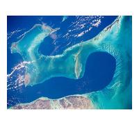 Bahamas Islands Warm Waters NASA Photograph Large Wall Art Print Canvas Premium Mural