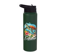 Bahamas Sea Turtle Cruise Tropical Vacation Stainless Steel Insulated Water Bottle