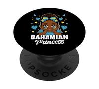 Bahamian Princess Girl Roots Cute Bahamas Flag Heritage PopSockets Adhesive PopGrip
