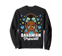 Bahamian Princess Girl Roots Cute Bahamas Flag Heritage Sweatshirt