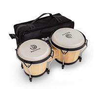BAHAMUT Bongo Drum Set, 6"+7" Wooden Bongos for Adults Beginners, Ideal Percussion for Education and Practice, Comes with Tuning Wrench & Waterproof Bag