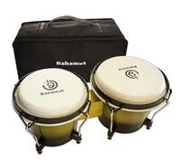 BAHAMUT Bongo Drum Set, 6"+7" Wooden Bongos Gift for Adults Beginners, Ideal Percussion for Education and Practice, Comes with Tuning Wrench & Waterproof Bag