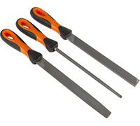 Bahco 1-473-08-2-2 Engineers File Set, 200mm Length, 3 Pieces | Flat, round and half-round files supplied in a storage wallet