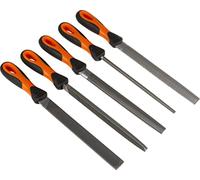Bahco 1-477-08-2-2 Engineers File Set, 200mm Length, 5 Pieces | 5 piece engineering file set with ERGO handles for metal, wood and workshop use