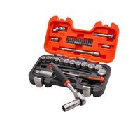 BAHCO S330 Socket Set of 34 Metric 3/8in Drive + 1/4in Bits + Sparkplug Sockets