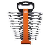 Bahco 12 Piece Metric 8-19mm Combination Spanner Set & Storage Rack, 111M/SH12