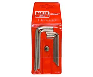 Bahco 1998M/8T Nickel Plated Hexagon Offset Screwdriver Set, Silver, Set of 8 Piece
