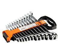 Bahco 12 Pce 8-19mm Offset Switch Ratchet Ring Combination Spanner Set, 1RM/SH12