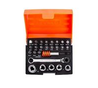 Bahco 2058/S26 1/4In Drive Ratchet Socket Set, 26 Piece One Colour