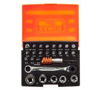 Bahco 2058/S26 Ratchet Socket Bit Set, 26 Pieces