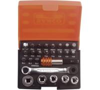 Bahco 2058/S26 Ratchet Socket Bit Set, 26 Pieces | 26 piece socket bit set | 1/