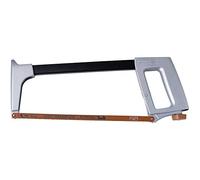 Bahco 225-PLUS Hacksaw Frame, 300mm Length, Orange/Silver/Black | Heavy duty hacksaw frame with blade storage and flush cutting option