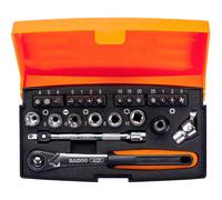 Bahco SL24 Socket Set, Black/Red