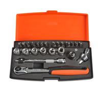 Bahco 24 Piece 1/4in Drive Ratchet Socket Bit SL24 Pocket Size Socket & Bit Set