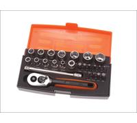 Bahco 25 Piece 1/4in Drive Ratchet Socket Bit SL25 Pocket Size Socket & Bit Set