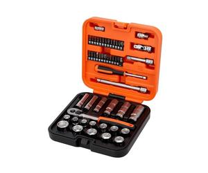 Bahco 3/8"D Standard & Deep Socket Set With 1/4" Bit Set 51 Piece BAHS51MC3H