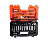 Bahco 3/8in Metric Deep And Standard Drive Socket Set 53 Piece Single Hex S330L
