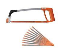 Bahco 317 Hacksaw Frame With 10 X 300mm Bahco Hacksaw Blades 39-06-24 Bah317
