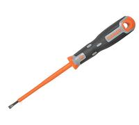 Bahco 033.040.100 Tekno+ VDE Screwdriver Slotted Tip 4.0mm x 100mm