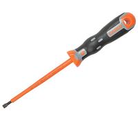 Bahco 33055125 Slotted Insulated Screwdriver, Black/Orange, 240 mm