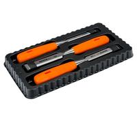 Bahco 414-S3-Eur B/E Chisel set (3) | Includes 12mm, 18mm and 25mm bevel edge chisels Precision ground blades for maximum sharpness Hardened and tempered steel