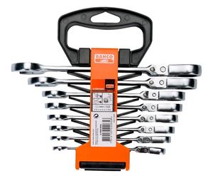 Bahco 41RM/SH8 8 Piece Locking Flexi Head Ratchet Combination Spanner Set 8-19mm