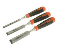 Bahco 434 Bevel Edge Chisel Set - 3 Essential Tools For Precision Woodworking