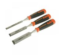 Bahco 434-S3-Eur B/E Chisel set (3), Silver/Black/Orange