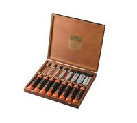 Bahco 434-S8 8 Piece Bevel Edge Chisel Set With Ergonomic Handles
