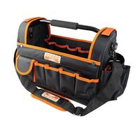 BAHCO 450mm 17" Hard Base Open Tote Multi Pocket Storage Hand Tool Bag, 3100TB