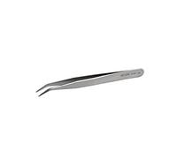 Bahco 5589 AM SMD Tweezers with grooved Tips 30° Angled 120mm of Stainless Steel, Silver