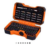 Bahco 59/S100BC 100 pcs bit set for Slotted, Phillips, Pozidriv, Hexagon, Robertson and coloured TORX®,TORX® Tamper, head screws