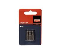 Bahco 59S/H4-3P H4 Bits for Hex Head Screws, Multi-Colour, 25 mm, Set of 3 Pieces