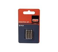 Bahco 59S/PZ1-3P PZ1 Bits for Pozidriv Head Screws, Multi-Colour, 25 mm, Set of 3 Pieces