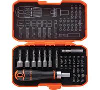 Bahco Ratchet Screwdriver Set 59S36BCR – 36-Piece Coloured Bits & Ratcheting Handle