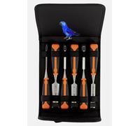 Bahco 6 Piece ERGO Precision Hand Wood Chisel Set In Wallet 6-32mm, 424P-S6-PP