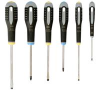 Bahco ERGO 6 Piece Pozi-Drive & Slotted Pz Slot Screwdriver Set BE-9882