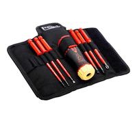 Bahco 808061 Slotted & Phillips 6 Piece VDE Insulated Interchangeable Ratcheting Screwdriver Set