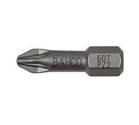 Bahco 60T/PZ1 Torsion Bit for Pozidriv Head Screws, Grey, 25 mm, Set of 10 Pieces
