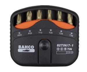 Bahco 62TIN/7-1 Bit Set Tin PH / P Z / Torx 7 Piece