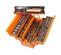 Bahco 68-Tool Metal Toolbox with Foam and Locking Lid (69 Pieces)