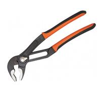 Bahco 7225 Quick Adjust Slip Joint Pliers, Black/Orange, 300 mm | 25 position adjustment | Auto-tightening jaw shape | Heat treated jaws | 2-component handles