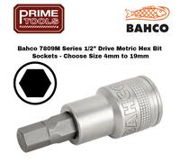 Bahco 7809M 1/2" Drive Hexagon Hex Allen In-Hex Bit Sockets - Choose 4mm to 19mm