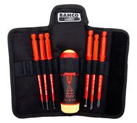 Bahco 808062 6 Piece VDE Insulated Interchangeable Ratcheting Screwdriver Set