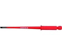 Bahco 8220SL-2P Slim/Insulated Interchangeable Blades for Slotted Head Screws, Red, 100/0.5 mm, Set of 2 Piece