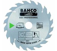 Bahco 8501-28S Circular Saw Blade with 80 Teeth for Aluminium/Plastic, 0 V, Silver, 250 mm