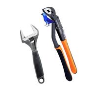 Bahco 9031 Adjustable Spanner Wrench 8in & 8224 Slip Joint Plier 250mm TWIN Pack