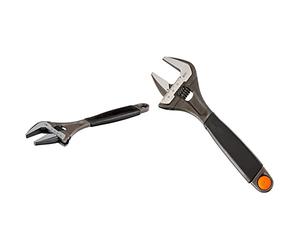 Bahco 9033 Extra Wide Jaw Adjustable Wrench, 270mm Length & 9031 Adjustable Wrench, 200mm Length