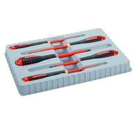 Bahco 9882S BE-9882s Insulated Ergo Slot/Pozi Screwdriver Set (5 Pieces), Multi-Color