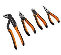 Bahco 9897 4 Piece Ergo Plier Set | 4 piece ERGO plier set | Slip joint, combination, side cutter and long nose | Comfortable grip | Trade use